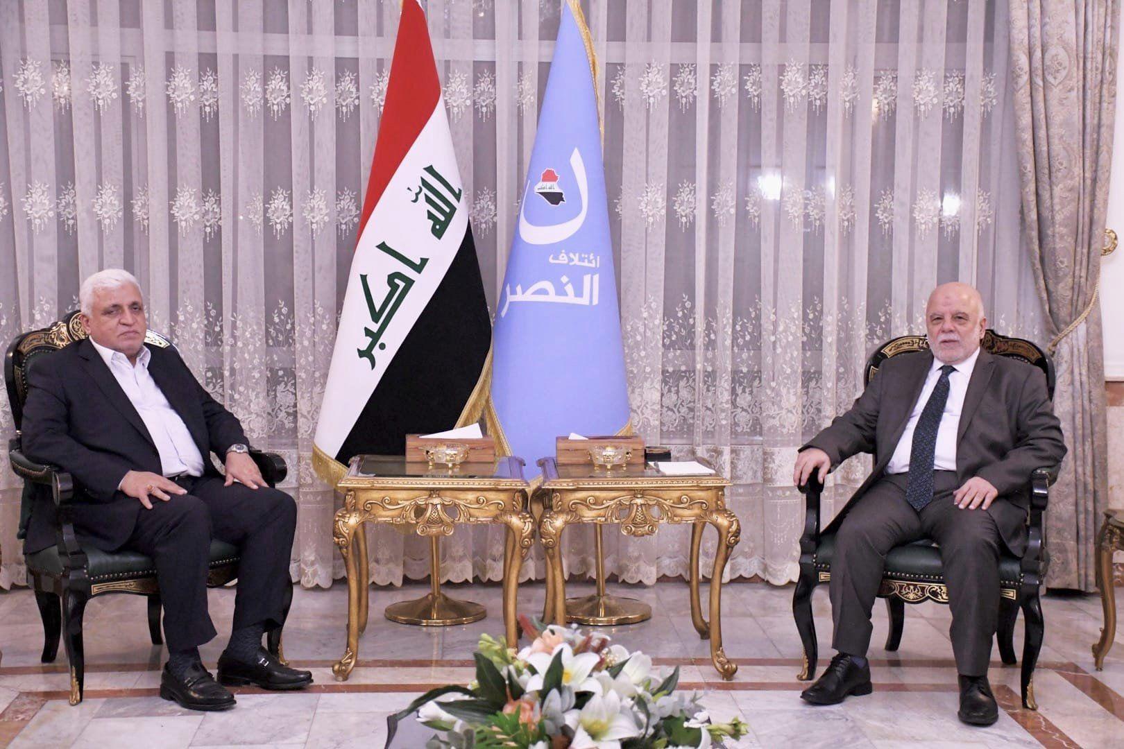 الدكتور حيدر العبادي يستقبل رئيس هيئة الحشد الشعبي السيد فالح الفياض