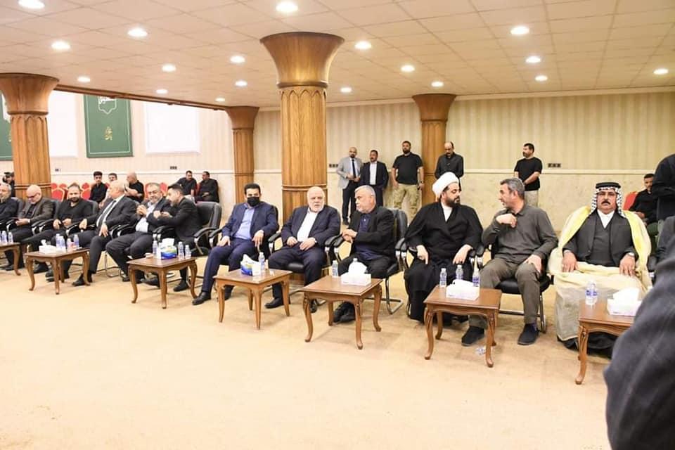 Dr. Haider Al-Abadi attends the funeral of the late Abdul Karim Al-Ansari