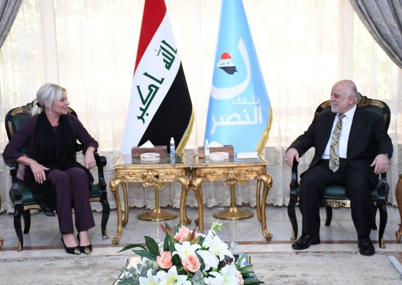 دکتۆر عەبادی پێشوازی دەکات لە سەرۆکی نێردەی نەتەوەیەکگروتووەکان لە عیڕاق خاتوو ژانین پلاسخارت