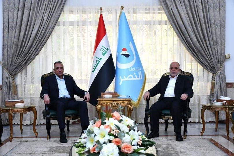 الدكتور العبادي يستقبل رئيس مجلس الوزراء السيد مصطفى الكاظمي