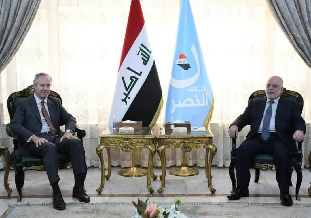 Dr. Haider Al-Abadi receives the Spanish Ambassador to Baghdad, Mr. Pedro Martinez