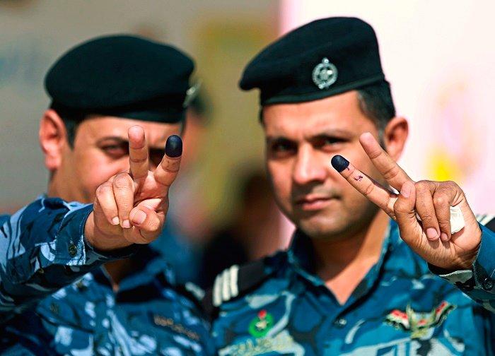 Al-Abadi addresses the members of our military and security forces with the beginning of the special