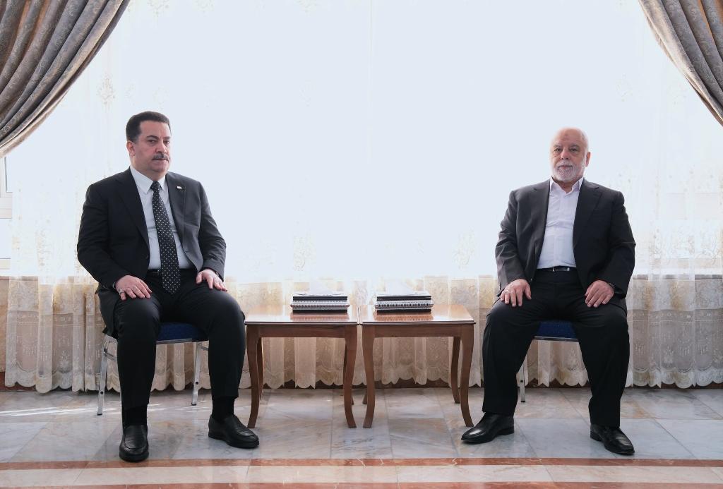 الدكتور حيدر العبادي يستقبل رئيس مجلس الوزراء السيد محمد شياع السوداني